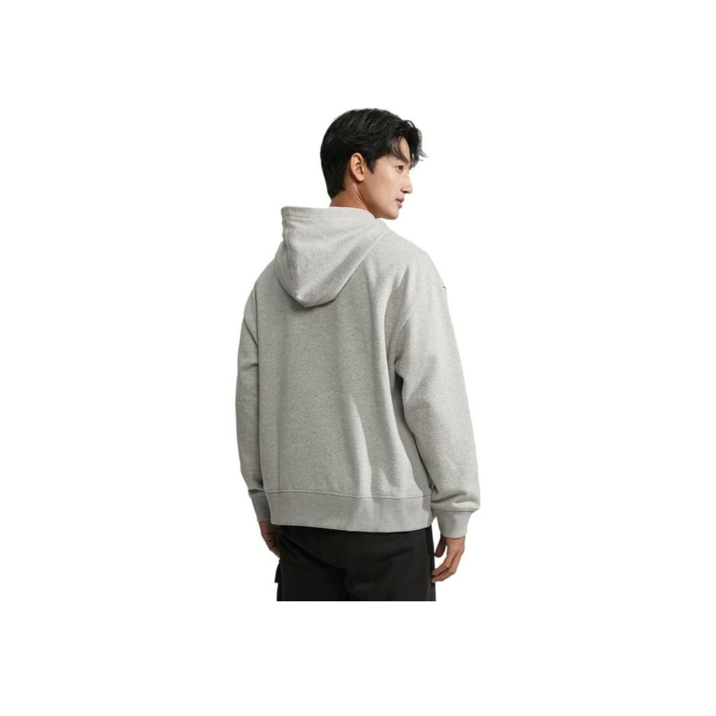 Calvin Klein Solid Color Casual Embroidered Fleece Hoodie Men Hoodies Gray 40HM256-032