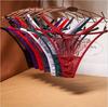 Luxury Lace Satin Thong Sexy Underwear Hot Thin Low Waist Temptation Sex Panties String Crotch Cotton Seamless Briefs S1602