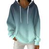 Women's Fashion Casual Gradient Print Pullover Long-Sleeve Hooded Sweatshirt