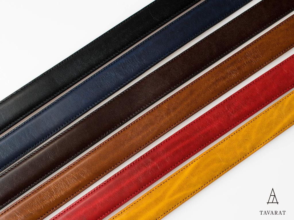 TAVARAT 30mm Genuine Leather Made In Lugato Adjustable Dark for Business Casual Wear Men's Belt, Japan, Size, Brown,