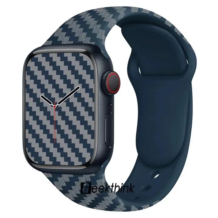 Silicone Sport Band For Apple Watch Strap49mm 44mm 45mm 40mm 41mm 42mm 38mm Bracelet Iwatch Series9 8 7 6 5 4 3SE Ultra 2 Correa