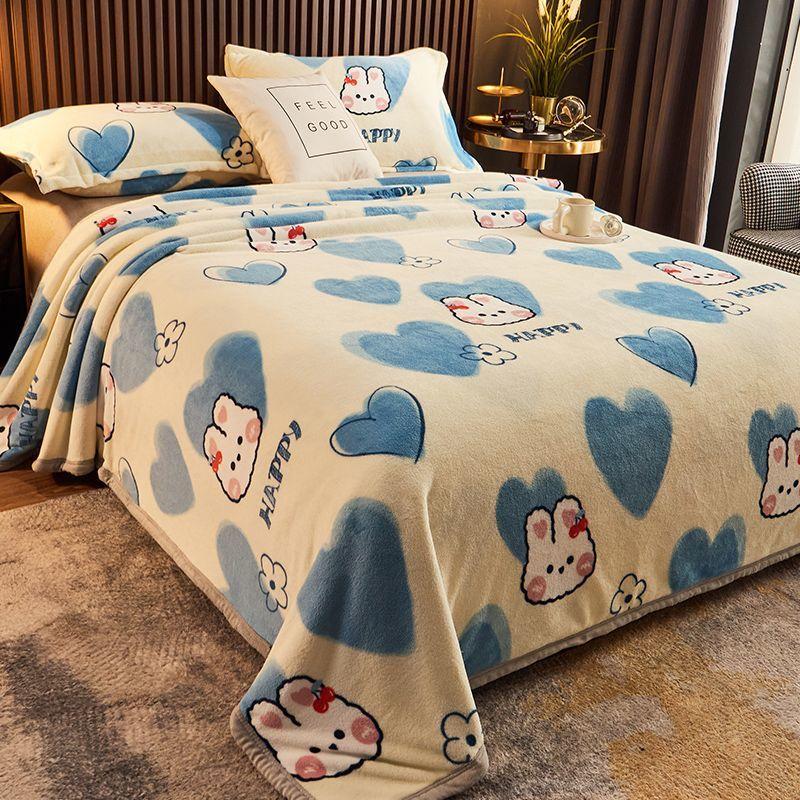 Winter Fluffy Warm Cozy Throw Blankets for Office Siesta Air-Condition Bedspread Thickening Lamb Cashmere Blanket Sofa