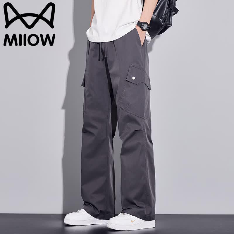

MiiOW Men s Summer Ice-Feel Straight Cargo Pants 3XL