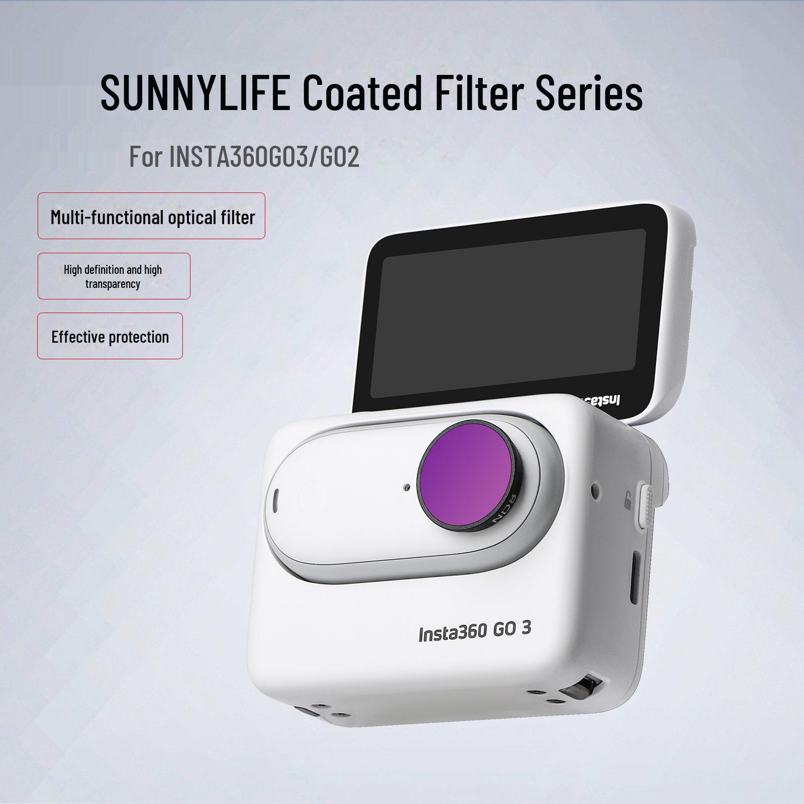 

Фильтры Sunnylife ND MCUV CPL для спортивных камер Insta360 GO 3/GO2