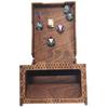 FOXBITE Dungeons and Dragons Dice Tower - Wooden Laser-Etched DND Dice Scroll with Portable Folding Tray