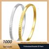 High-End Titanium Steel Geometric Bangle for Women - Light Luxury Stainless Steel Bracelet