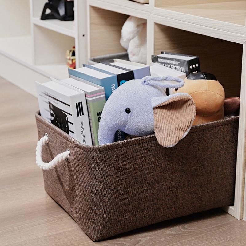 2025 New 8/15/27L Large Capacity Folding Storage Basket Fabric Clothes Storage Box Toy Storage Box Saves Space