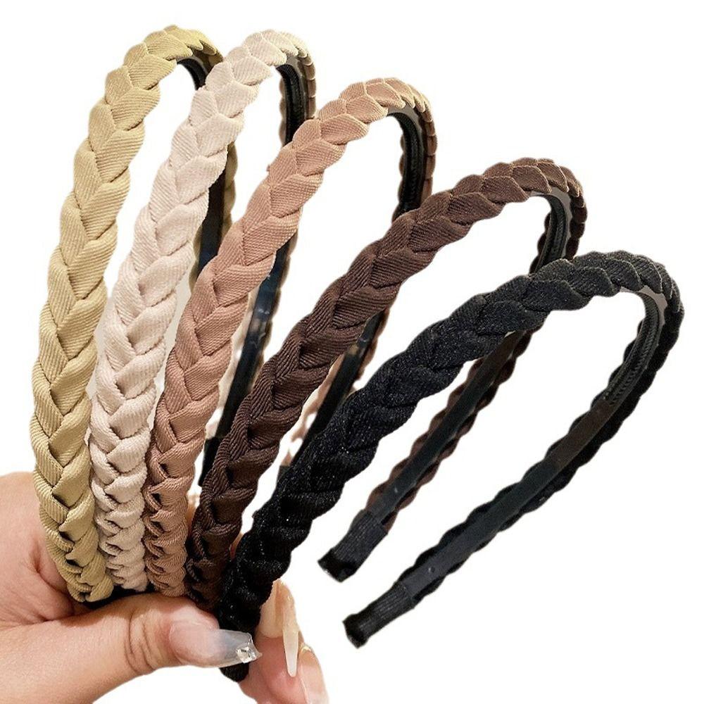 Winding Cross Braided Headband Non-slip Weaving Hair Hoop Elegant   Wash Face