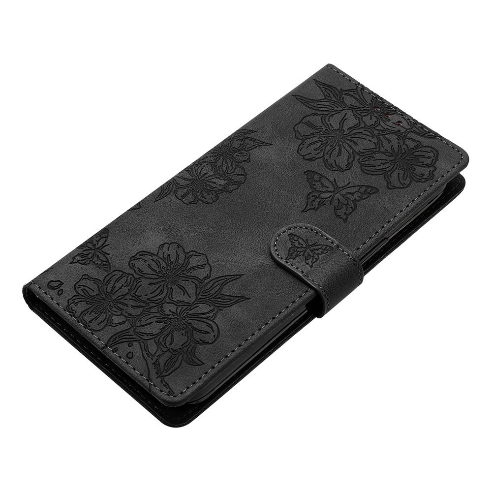 For Samsung Galaxy A36 5G Case Butterfly Flower Pattern Skin-Touch Leather Phone Cover