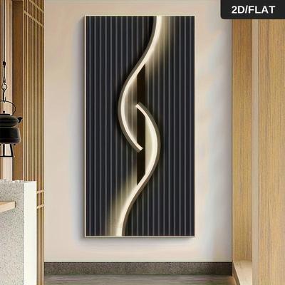 1 buc. Pictură decorativă 2D plată, fără ramă, stil modern minimalist, lumină și umbră, potrivită pentru living, hol de intrare și hol
