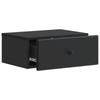 Wall Mounted Nightstand Black 49 X 34.5 X 20 Cm