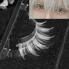 Cosplay Makeup Natural Looking Clear Root White Long Thick Cross False Eyelashes
