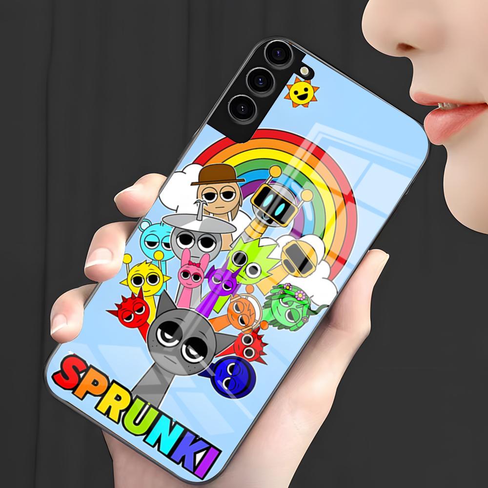 Cartoon-Spiel Sprunki Handyhülle Für Samsung A25 A13 A33 5G A54 A36 A35 A56 A52 A14 Stoßfeste Glasabdeckung