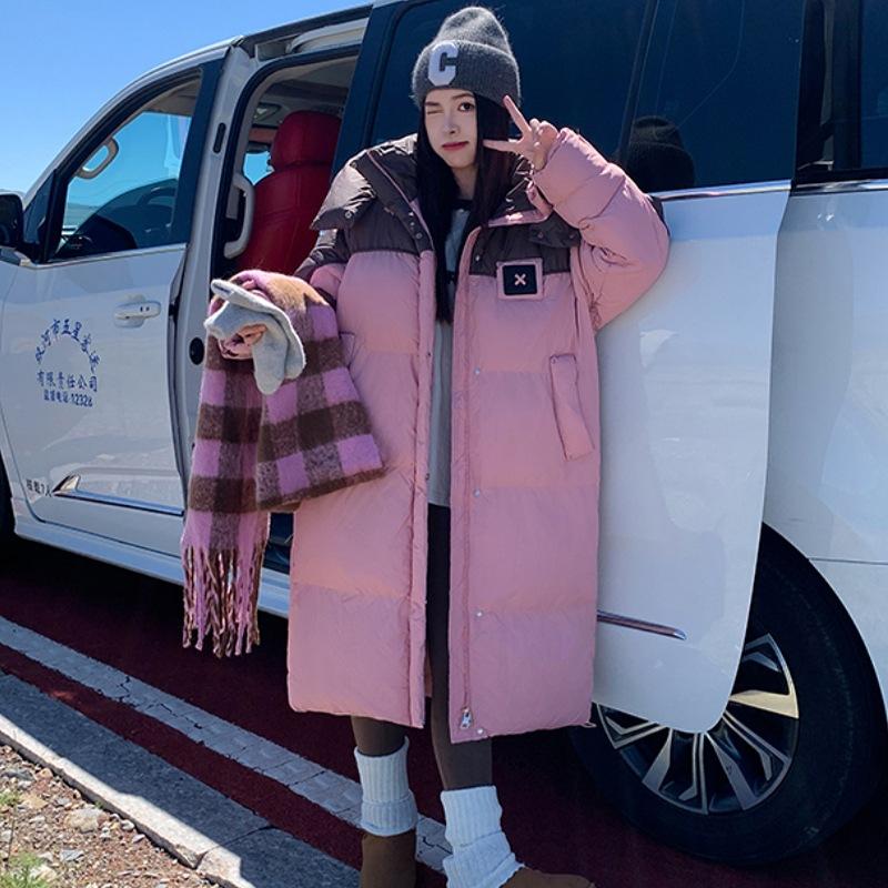 New Women's Winter Korean Version of Cotton-padded Long Thick Hooded Cotton-padded Jacket Loose Cotton-padded Jacket.