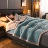 Thick Warm Fleece Blanket for Bedroom, Sofa, or Nap - Double Layer Quilt Gift