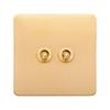 Sustainable Material Premium Brass Rocker Light Switch in Gold Finish