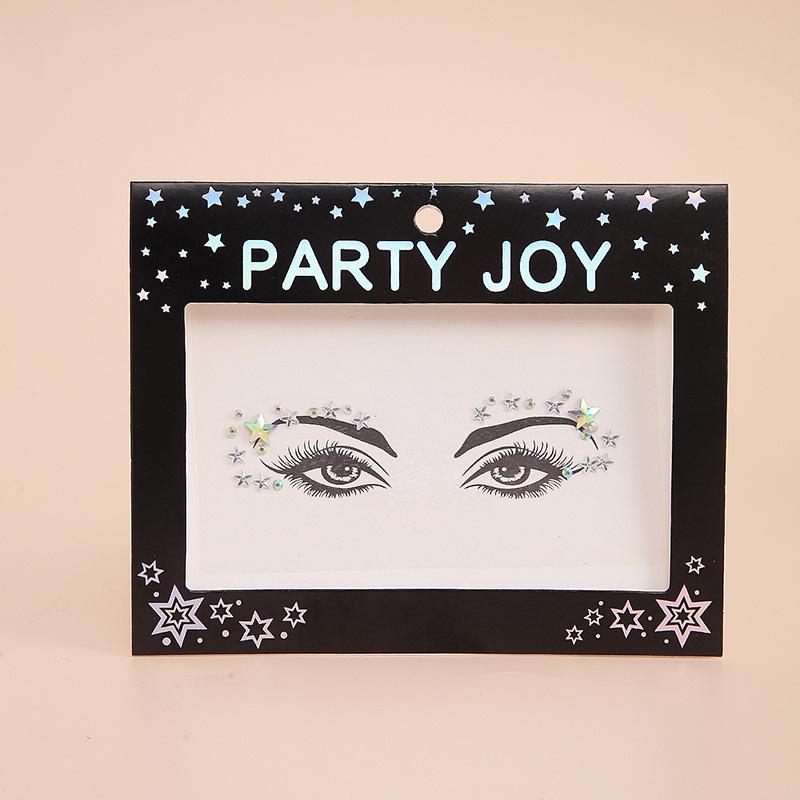Pegatinas de Pedrería PARTYJOY: Gemas para Maquillaje de Rostro y Ojos para Festivales de Música