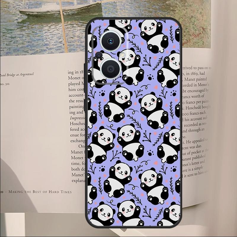 Panda Animal Cover For OPPO Reno 13F 11F 12F 14F 11 12 13 14 Pro 7 8 Lite OPPO Find X6 X5 X8 X9 Pro Case