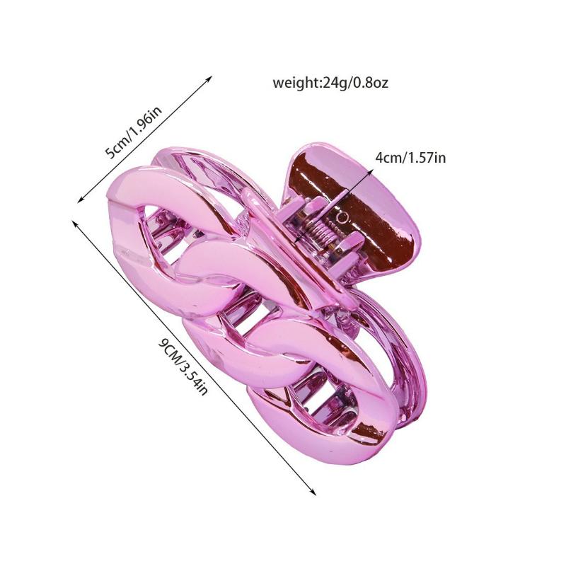 UV-plated Chain Clip European and American Fashion Hair Shark Clip Simple Hair Clip