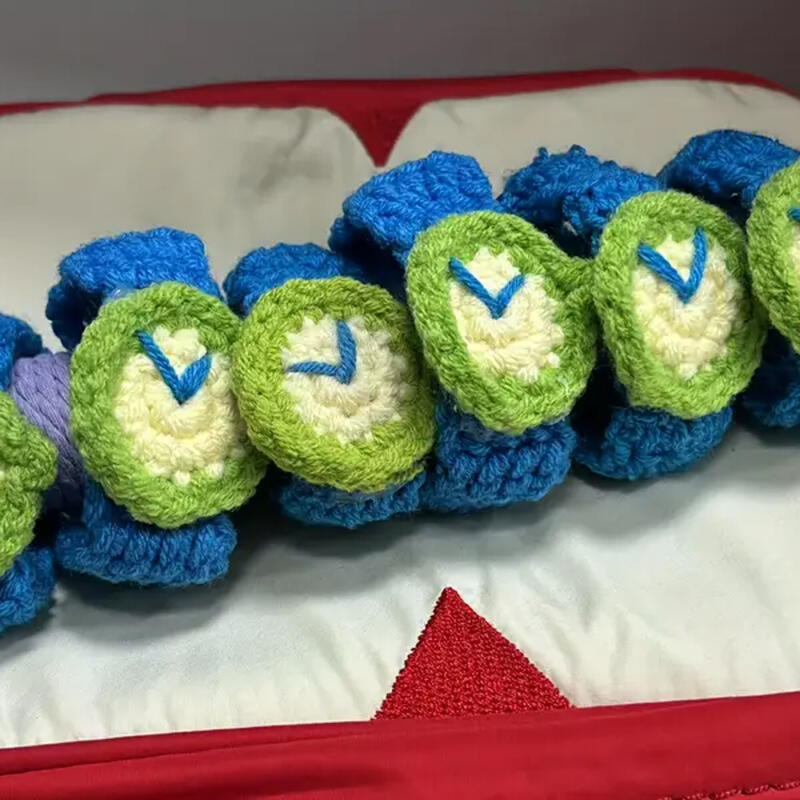 Knitted Embroidered Wristwatch Bracelet, a Gift for a Useless Friend