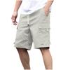 Men's Summer Solid Color Casual Zippered Multi-Pocket Sports Quick-Drying Breathable Shorts