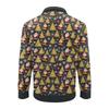 Men's Christmas Cotton Pullover Long Sleeve Outdoor Shirt Vintage Corduroy Button Stand Collar Shirt Casual Sweatshirt Christmas Print Top