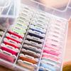 120-Color Hand-Embroidered Cotton Thread Set In Plastic Box for Cross Stitch & Sewing