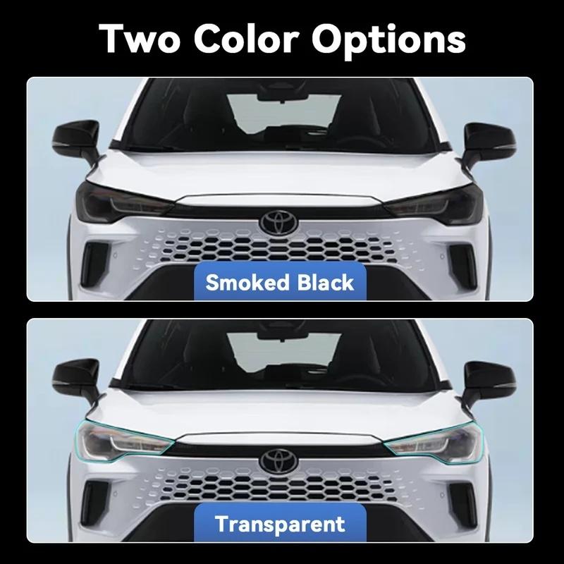 For TOYOTA COROLLA CROSS -2026 Car Headlight Protective Film TPU Pre Cut Anti-Scratch Headlight Vinyl Film Accessories