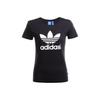 Originals Contrast Color Brand Logo Print American Vintage Shoulder Sleeve T-Shirt Women Tops Black AJ8084