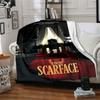 1pc Scarface-Inspired Flannel Blanket - Soft Cozy All-Season Throw for Bedroom, Sofa, Camping, Travel - Perfect Gift for Movie FansB53
