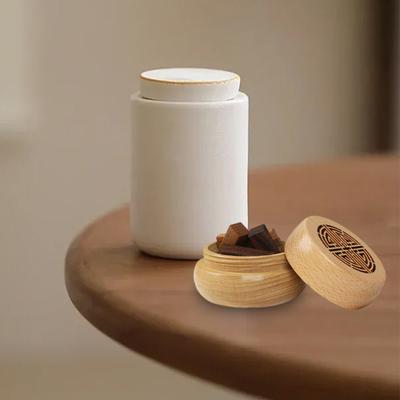 Yousheng Wooden Aromatherapy Diffuser Box Car Air Freshener Essential Oil Diffuser Round Aroma Fragrance Box Home Office Decoration
