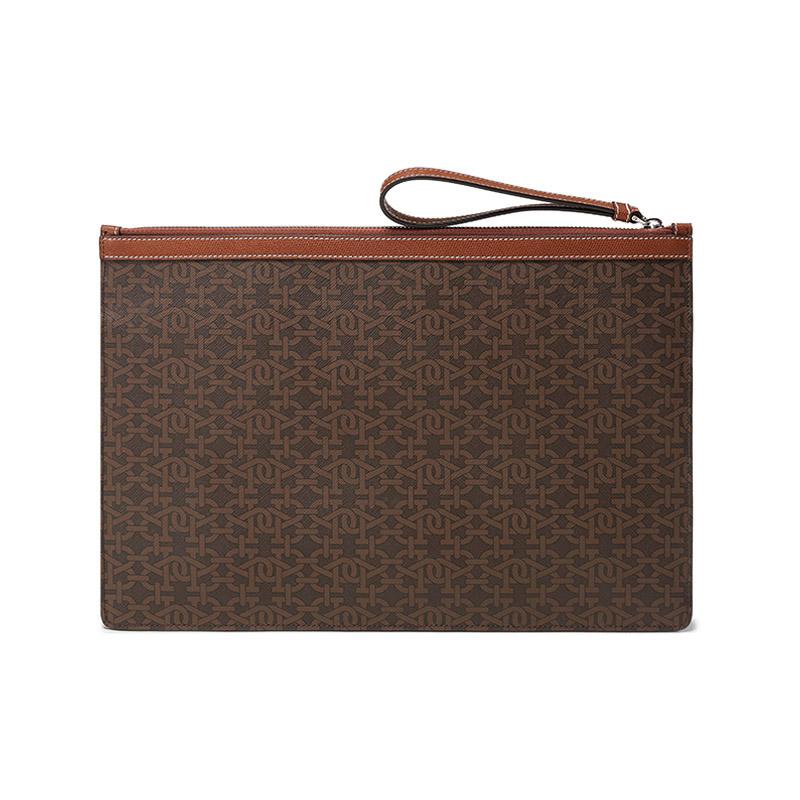 Bally Monogram Logo Color Block Vintage Leather Wallet Clutch Men Wallets Brown 6300393