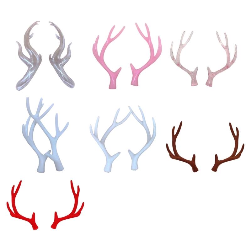 Simulation Resin Antler Headpiece for Cosplay and Theme Party Easy To Use Christmas Theme Headband Making Accessories
