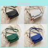 Minimalist Chic Small Square Crossbody Bag For Women With Unique Stitched Design Available In Black White Green Blue And Red