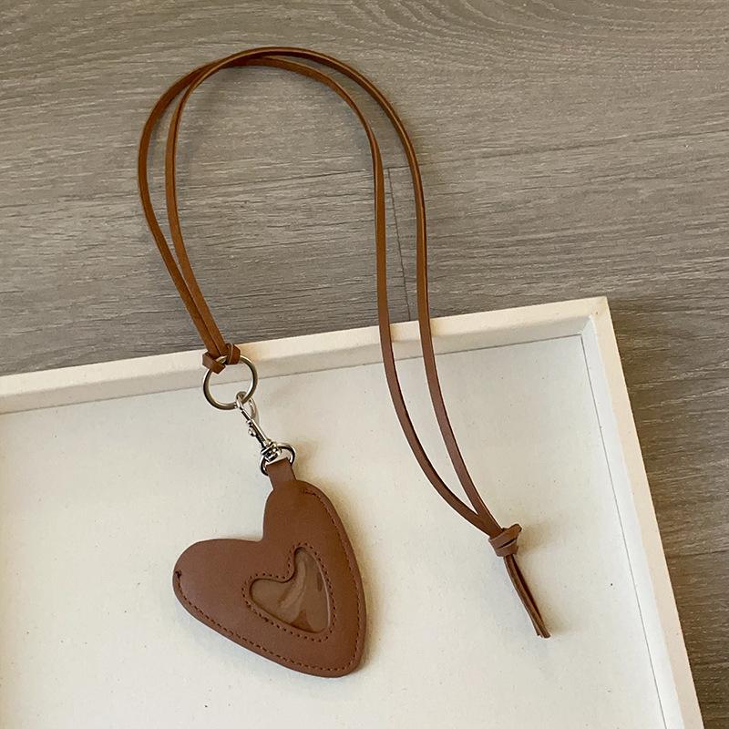 Leather Love Cat Change Bag Pendant Necklace Female Cute Versatile Fashion Accessories Sweater Chain