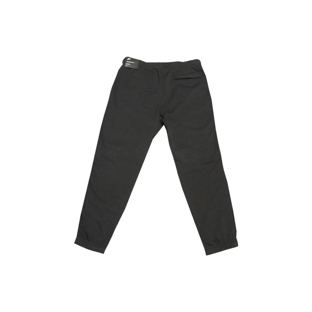 Nike Solid Color Brand Logo Cuffed Casual Pants Men bottoms Black 806677-010