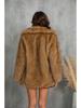 2024 European & American Women's Autumn/Winter Faux Fur Collar Coat