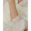 YHB020 S925 Sterling Silver Heart Pendant Bracelet - Korean Style Summer Jewelry for Women