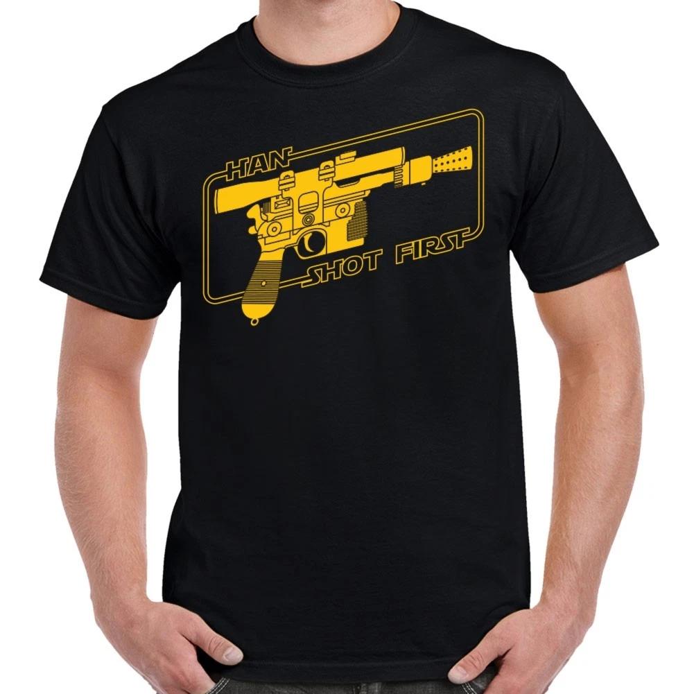 Han Shot First Blaster Diagonal Shirt M