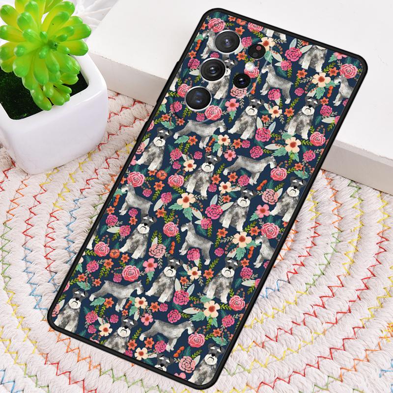 Cartoon schnauzer dog soft Phone Case for Samsung Galaxy note 10 pro S26 Ultra S23 S24 FE S25 S21 S22 PLUS shockproof Cove