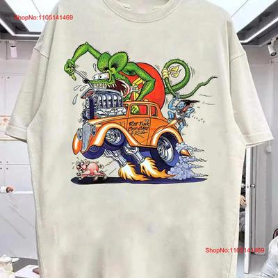 ED ROTH RAT FINK T Shirt  Side Size S XL White Short Sleeve UR Vintage Washed Slightly Fashion Breathable Designer Clothes