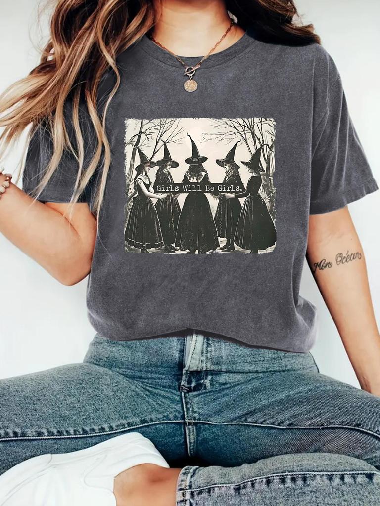 European & American Summer Women's Crew Neck Short Sleeve Casual Fashion 'Girl Is Girl' T-shirt