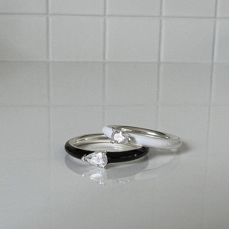 Mosxe [925silver] Epoxy Crown Ring(2color)