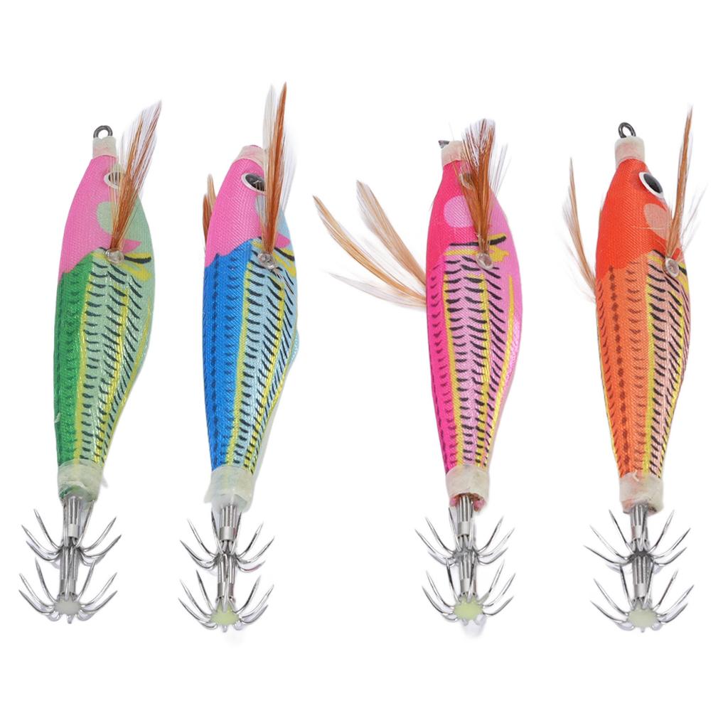 Squid Floating Jig Hooks Plastic and Stainless Steel Streamlined Body Squid Jigs Umbrella Hook for F
