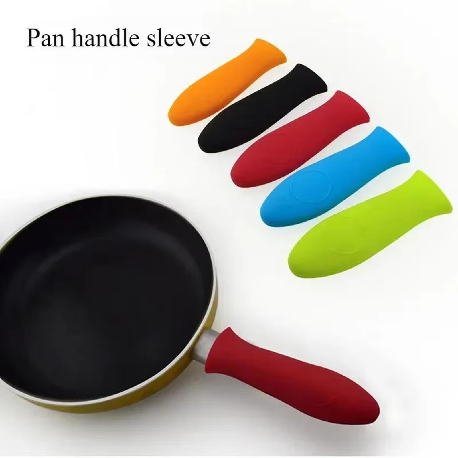 

Heat Resistant Silicone Hot Handle Holder Non- Grip Cover for Iron Skillet one size