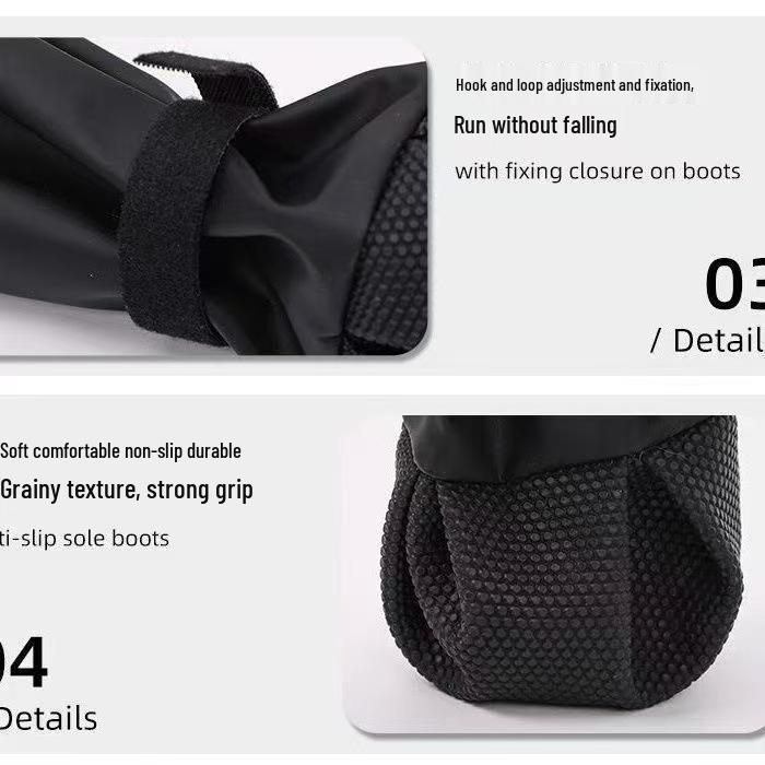 All-Season Waterproof Anti-Slip Dog Rain Boots - Durable, Anti-Dirt Foot Covers for Walking & Outdoor Use