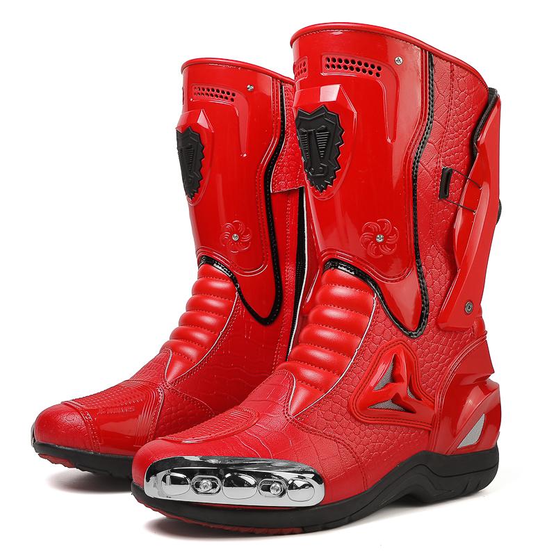 Waterproof Motorcycle Protective Boots Men Women Gear Shift Motorcycle Boots Mid-calf Motorbike Riding Shoes Winter Cycling Boot
