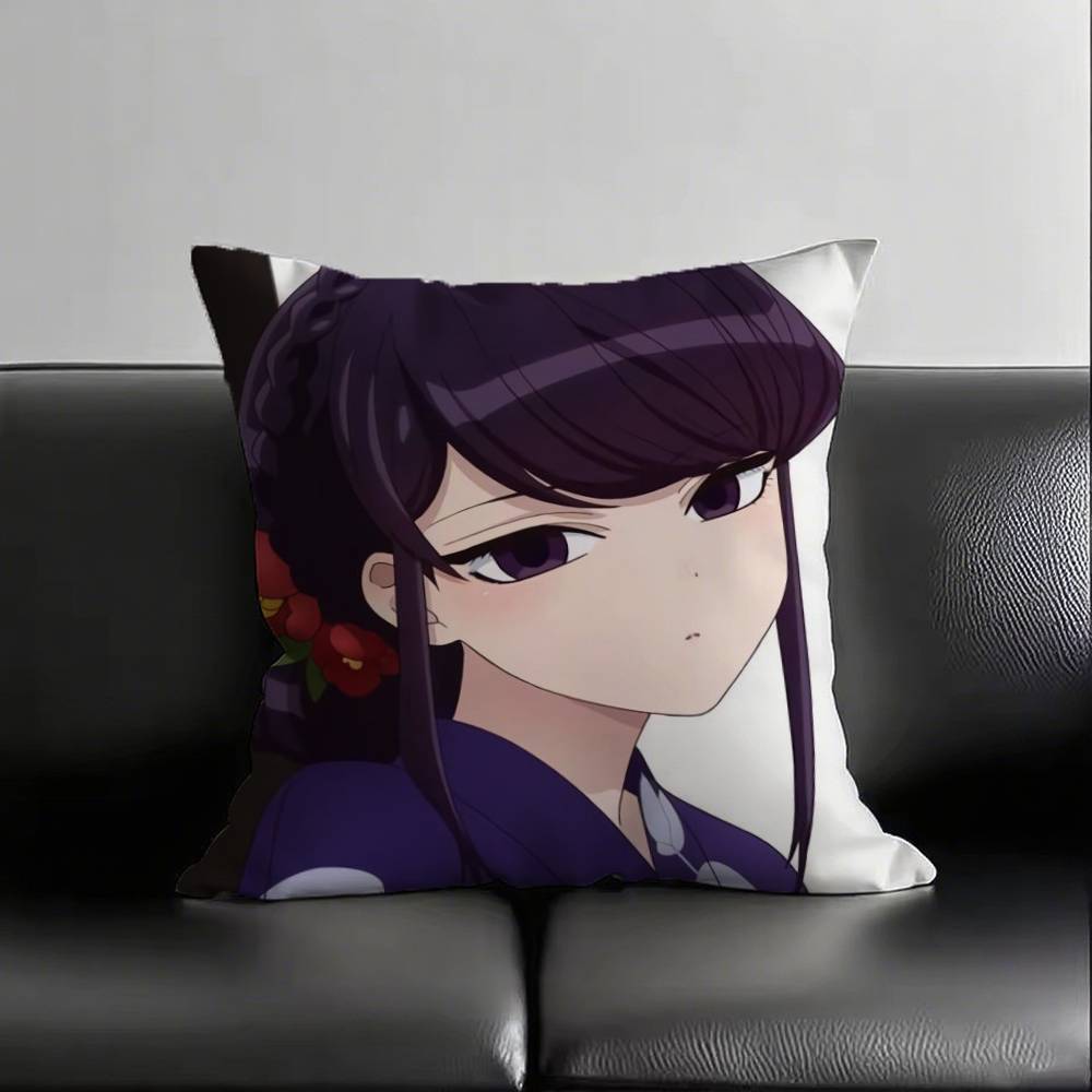 1pc Anime Character Komi Shouko Pillow Case Fashion Square Pillowcase Bedroom Sofa Room Ins Decoration Leisure