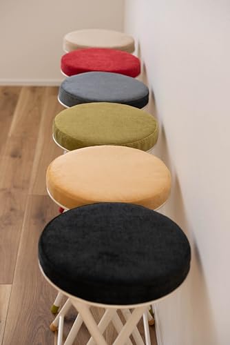 Azumaya-kk Folding High Stool PC-34DGY W30 X D31.5 X H60 (Folded: W30 X D9 X H80)