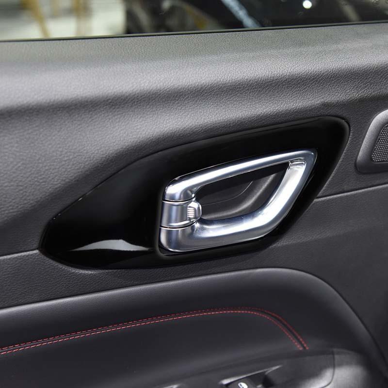 ABS Interior Door Handle Decoration Cover Sticker Fit For Jeep Compass 2021 Up Interior Accessories